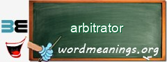 WordMeaning blackboard for arbitrator